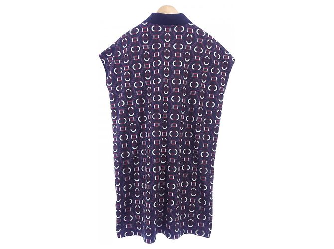 Hermès Hermes CANOE Strickkleid Blau Marineblau - Ansicht 2