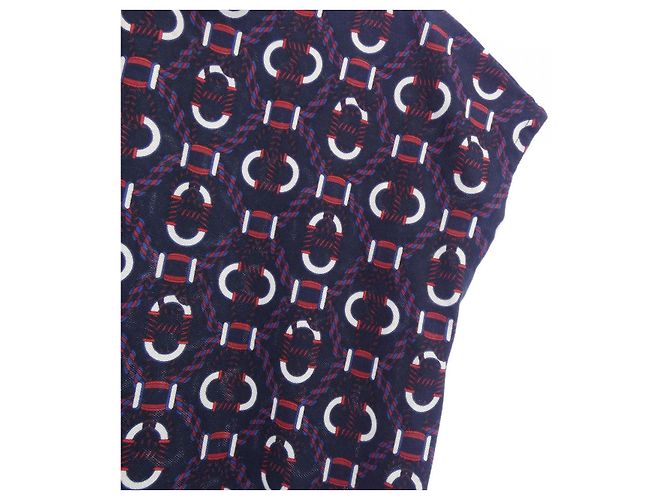 Hermès Hermes CANOE Strickkleid Blau Marineblau - Ansicht 7