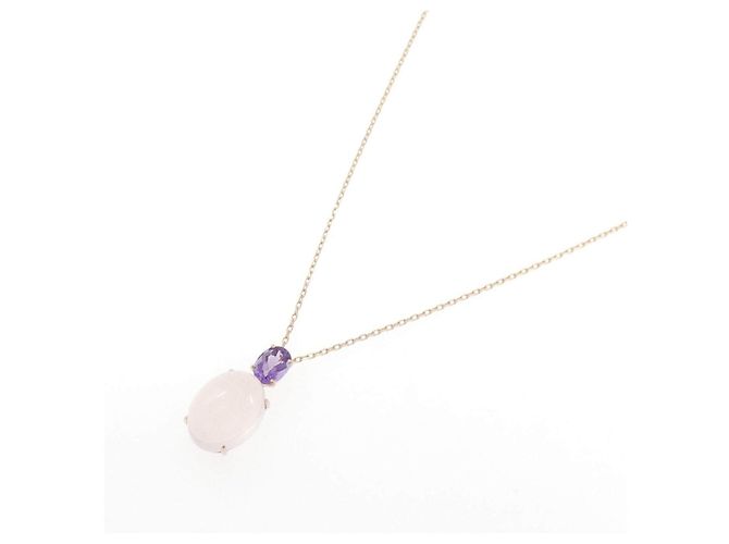 Autre Marque Collana GSTV Rose Quartz Au750 Rosa - vista 2