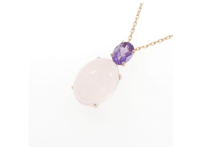 Autre Marque Collana GSTV Rose Quartz Au750 Rosa - vista 3