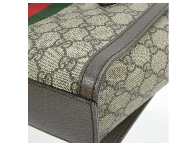 Borsa a tracolla Gucci Ophidia GG Supreme Canvas Leather Beige - vista 3