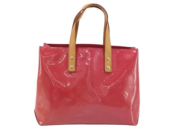 LOUIS VUITTON Monogram Vernis Reade PM Bag Fuchsia Pink M91221 LV - vista 13