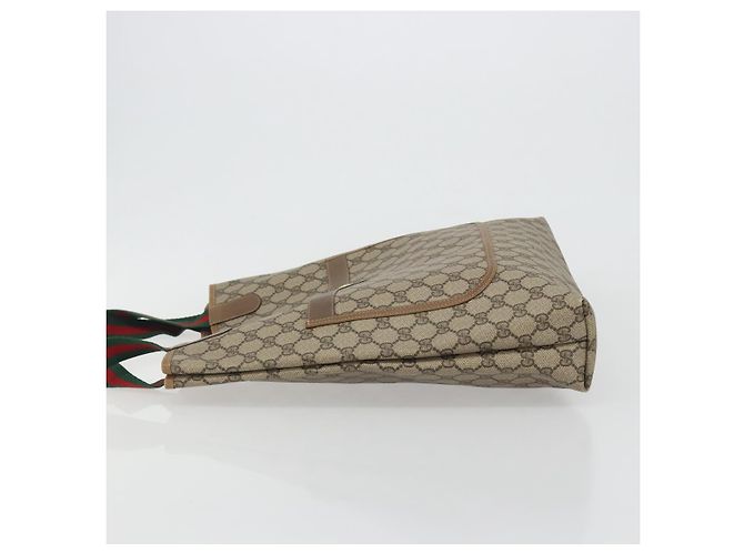 GUCCI GG Supreme Web Sherry Line Tote Bag PVC Beige 89 02 003 - vista 5
