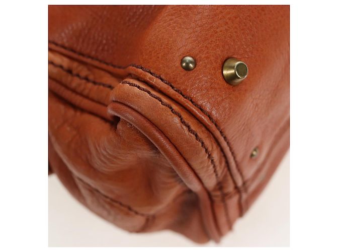 Chloé Chloe Paddington Hand Bag Leather Brown Gold Tone - vista 12