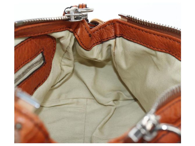 Chloé Chloe Paddington Hand Bag Leather Brown Gold Tone - vista 19