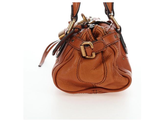 Chloé Chloe Paddington Hand Bag Leather Brown Gold Tone - vista 4