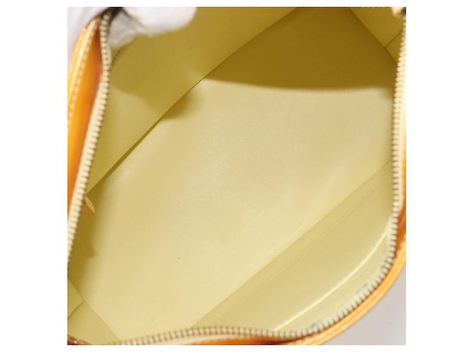 LOUIS VUITTON Monogram Vernis Houston Hand Bag Lime Yellow M91055 - vista 11