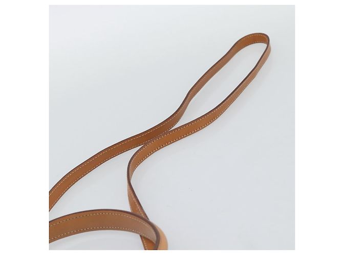 Céline CELINE Macadam Canvas Circle Hand Bag PVC Leather 2way Brown Gold - vista 10