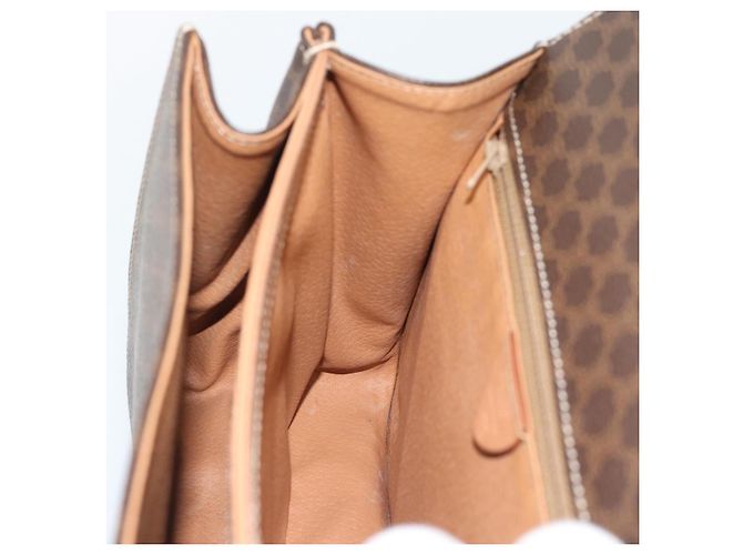 Céline CELINE Macadam Canvas Circle Hand Bag PVC Leather 2way Brown Gold - vista 20