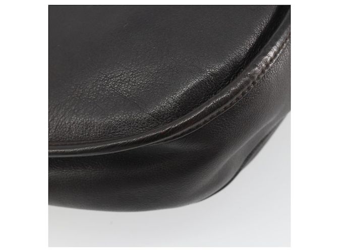 LOEWE Shoulder Bag Leather Dark Brown Gold Tone - vista 17