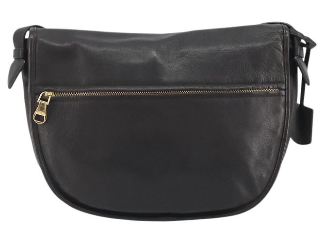 LOEWE Shoulder Bag Leather Dark Brown Gold Tone - vista 2