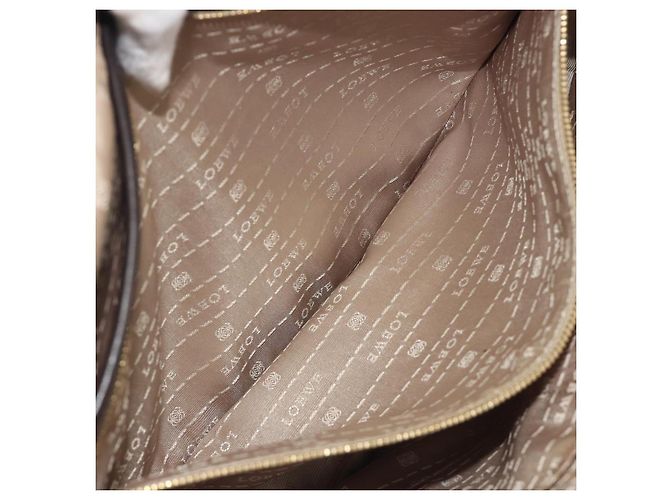 LOEWE Shoulder Bag Leather Dark Brown Gold Tone - vista 23