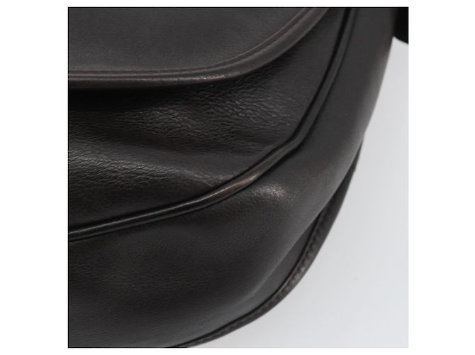LOEWE Shoulder Bag Leather Dark Brown Gold Tone - vista 9
