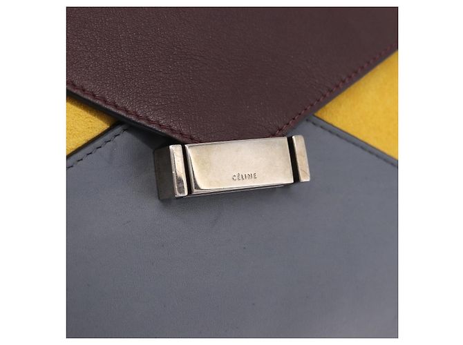 Céline CELINE Shoulder Bag Leather Bordeaux Silver - vista 14