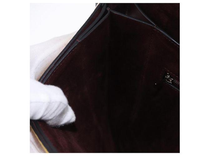Céline CELINE Shoulder Bag Leather Bordeaux Silver - vista 19