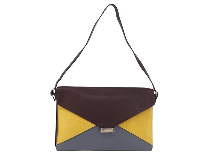 Céline CELINE Shoulder Bag Leather Bordeaux Silver - vista 2