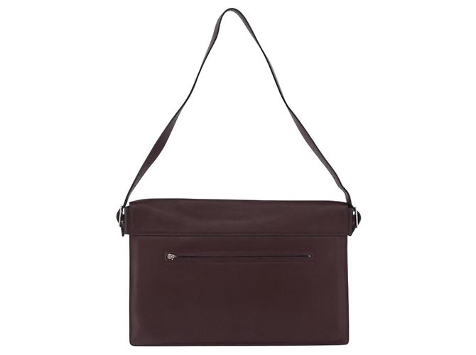 Céline CELINE Shoulder Bag Leather Bordeaux Silver - vista 3