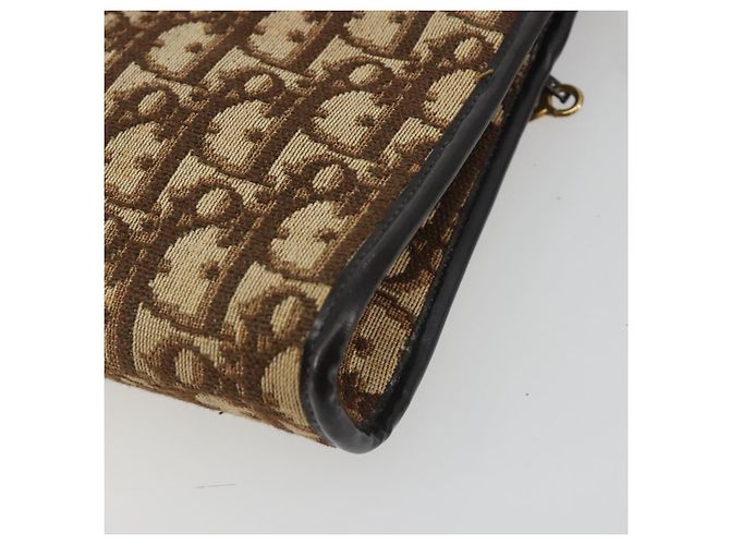 Christian Dior Trotter Canvas Shoulder Bag Beige Gold - vista 12