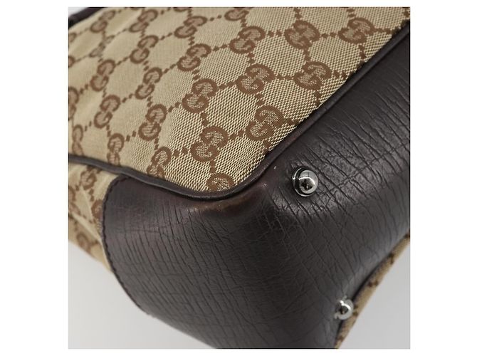 GUCCI GG Canvas Bamboo Hand Bag Beige Silver 112526 - vista 14