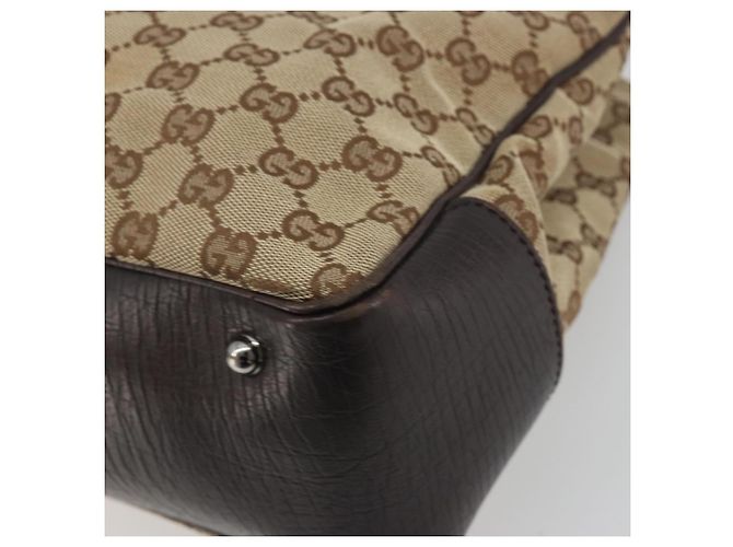 GUCCI GG Canvas Bamboo Hand Bag Beige Silver 112526 - vista 15