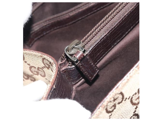 GUCCI GG Canvas Bamboo Hand Bag Beige Silver 112526 - vista 21