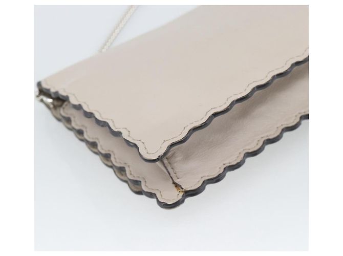 FENDI Chain Shoulder Wallet Leather Pink Silver 8M0346 - vista 13