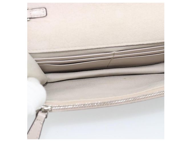 FENDI Chain Shoulder Wallet Leather Pink Silver 8M0346 - vista 16