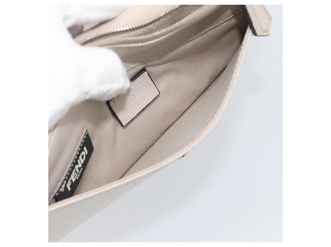 FENDI Chain Shoulder Wallet Leather Pink Silver 8M0346 - vista 21