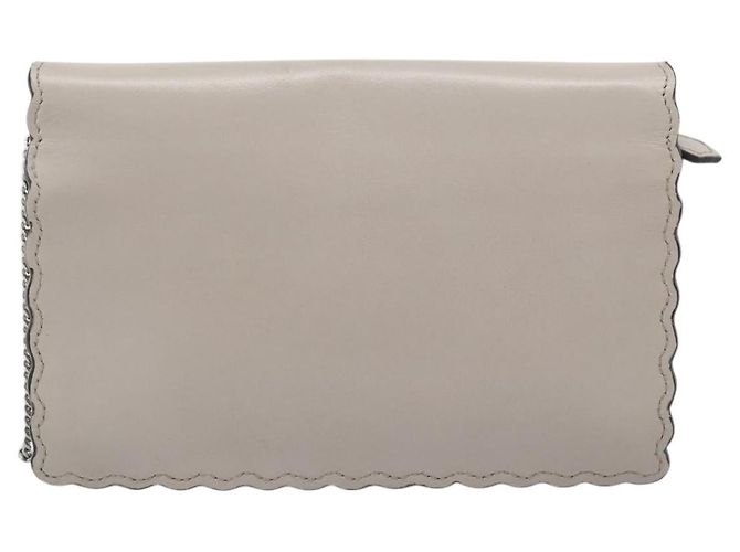 FENDI Chain Shoulder Wallet Leather Pink Silver 8M0346 - vista 3
