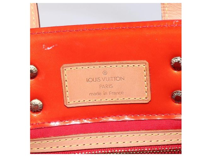 LOUIS VUITTON Monogram Vernis Reade PM Hand Bag Red Rouge M91088 LV - vista 17