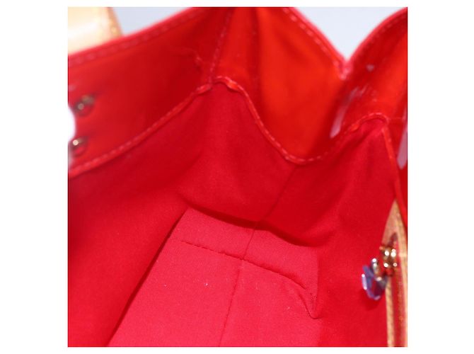 LOUIS VUITTON Monogram Vernis Reade PM Hand Bag Red Rouge M91088 LV - vista 20