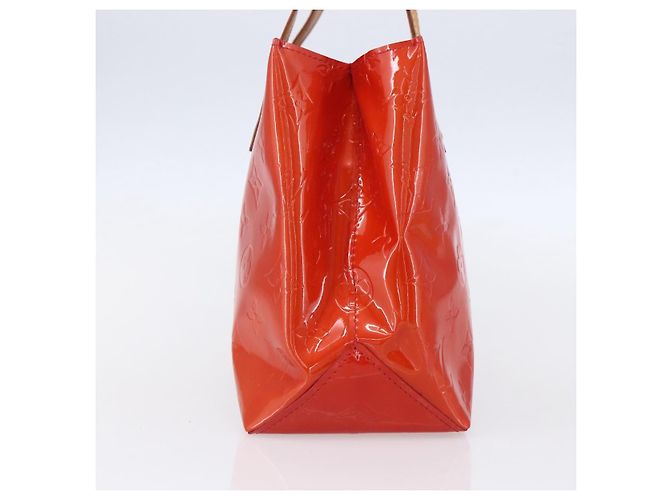 LOUIS VUITTON Monogram Vernis Reade PM Hand Bag Red Rouge M91088 LV - vista 3