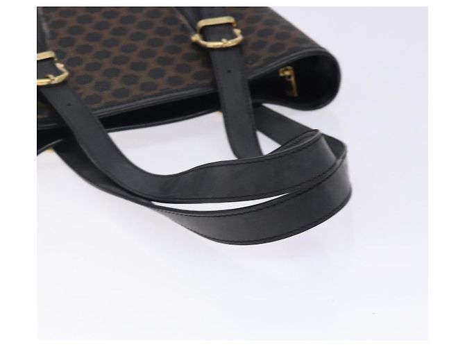 Céline CELINE Macadam Canvas Tote Bag PVC Leather Black Gold - vista 7