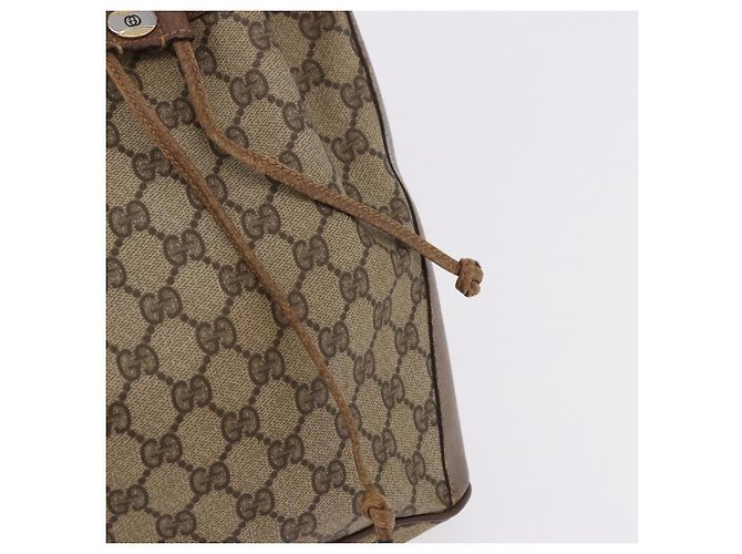 GUCCI GG Supreme Web Sherry Line Bag PVC Beige Gold 41 02 034 - vista 14