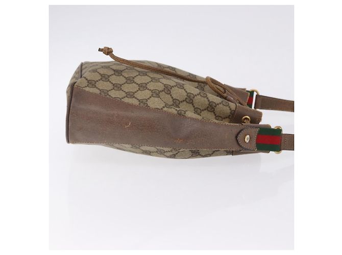 GUCCI GG Supreme Web Sherry Line Bag PVC Beige Gold 41 02 034 - vista 4