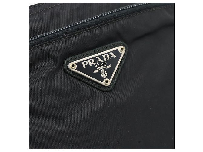 PRADA Shoulder Bag Nylon Black Silver - vista 14
