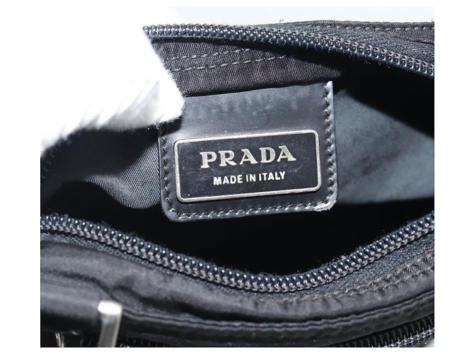 PRADA Shoulder Bag Nylon Black Silver - vista 17