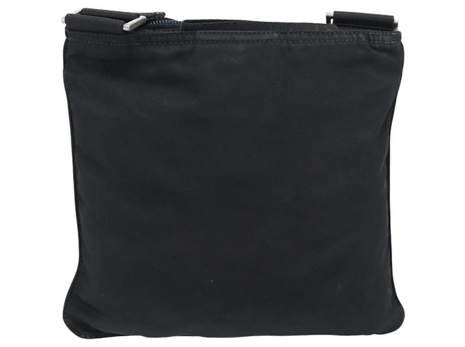 PRADA Shoulder Bag Nylon Black Silver - vista 3