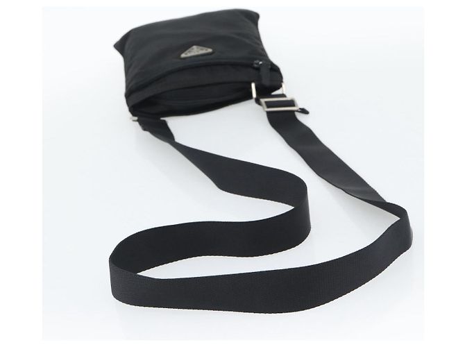 PRADA Shoulder Bag Nylon Black Silver - vista 7