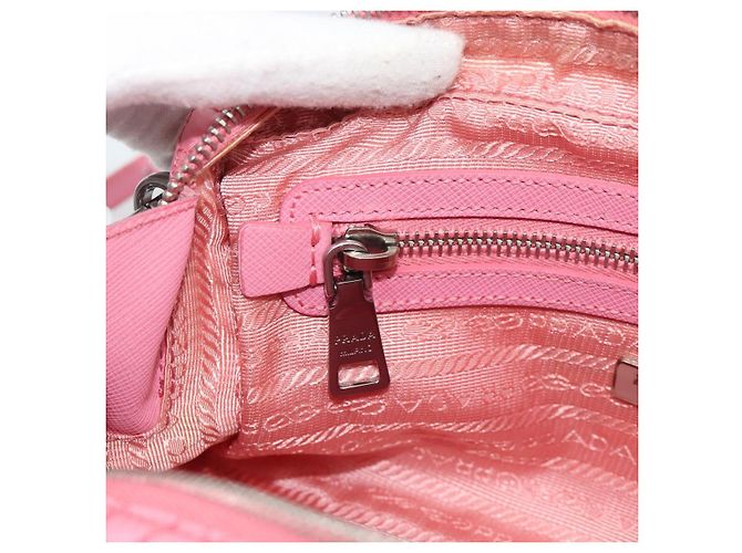PRADA Sac à main à chaîne Nylon 2way Rose Argent - vue 23