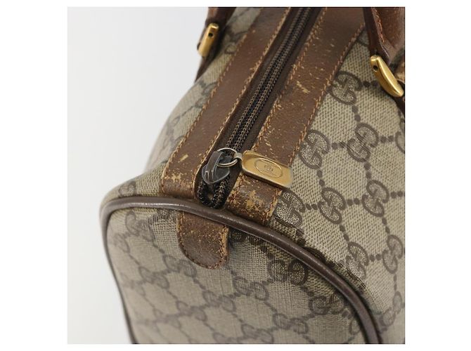 GUCCI GG Supreme Web Sherry Line Hand Bag PVC Beige Gold 98 02 007 - vista 17