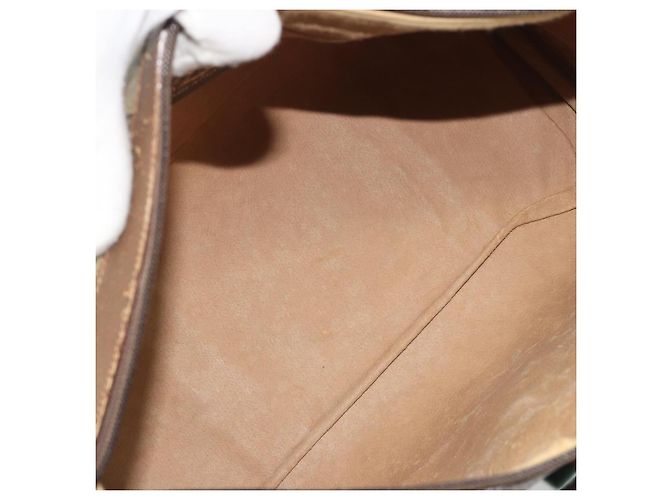 GUCCI GG Supreme Web Sherry Line Hand Bag PVC Beige Gold 98 02 007 - vista 19