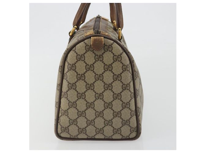 GUCCI GG Supreme Web Sherry Line Hand Bag PVC Beige Gold 98 02 007 - vista 5