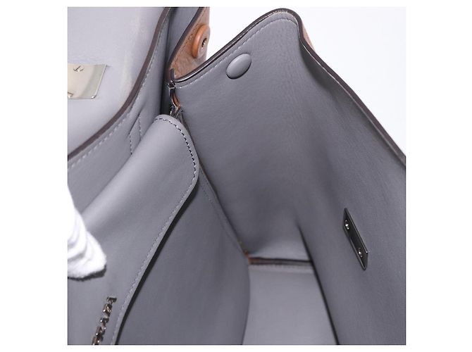 PRADA Hand Bag Leather 2way Brown Silver - vista 26