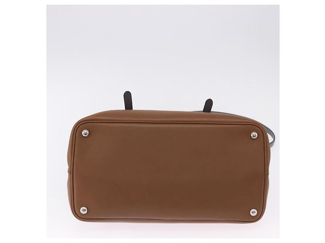 PRADA Hand Bag Leather 2way Brown Silver - vista 5