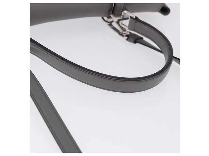 PRADA Hand Bag Leather 2way Brown Silver - vista 7