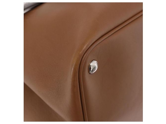 PRADA Hand Bag Leather 2way Brown Silver - vista 9