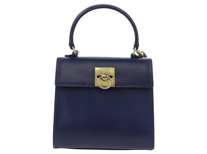 Céline CELINE Hand Bag Leather 2way Purple Gold - vista 2