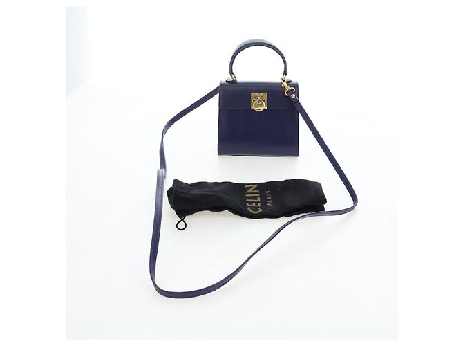 Céline CELINE Hand Bag Leather 2way Purple Gold - vista 25