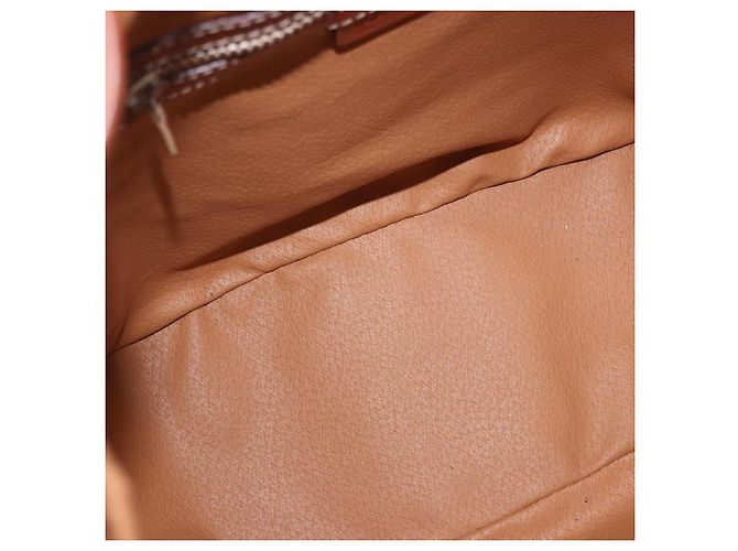 Céline CELINE Macadam Canvas Shoulder Bag PVC Leather Brown Gold - vista 17